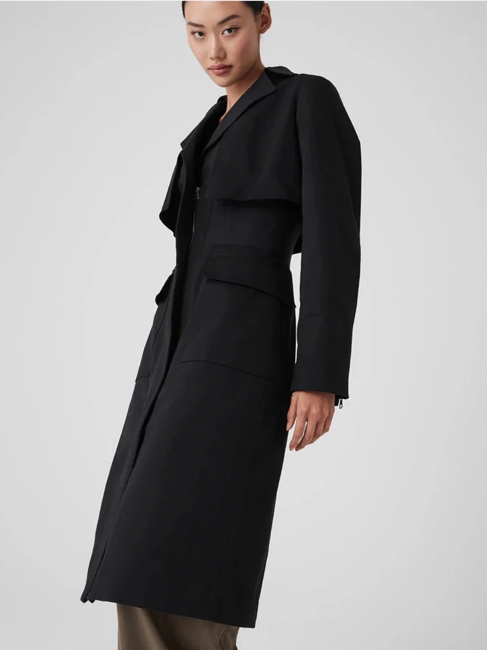 Alo Formation Trench Coat Black Size Small